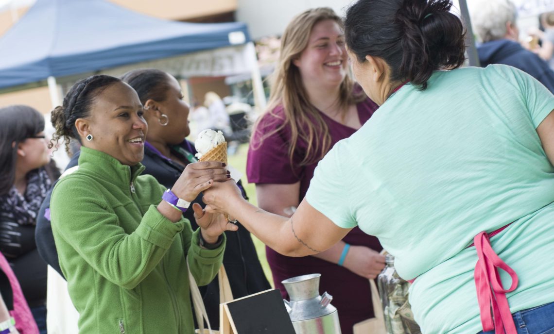 students getting ice cream