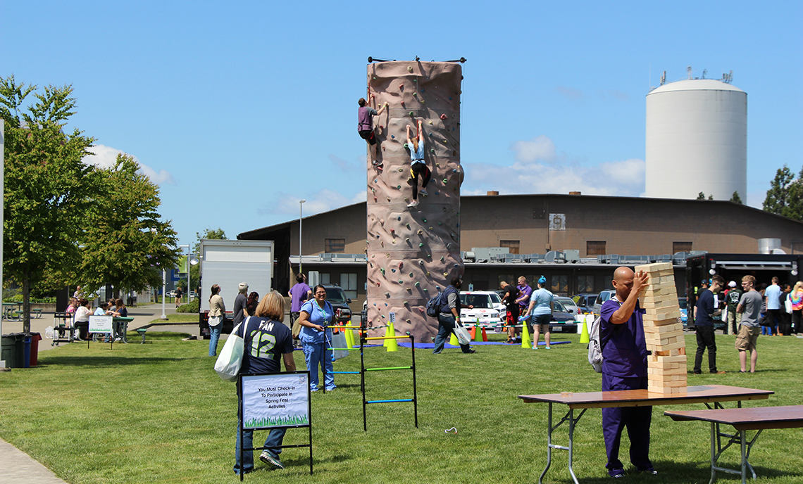 Attendees enjoyed a rock climbing wall, giant Jenga and more at the 2017 Spring Fest on May 25.