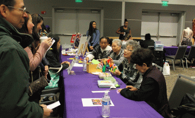 Local cultural organizations hosted tables to provide information and activities for attendees.