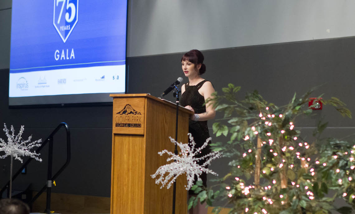 Heather Morgan served as the student speaker at CPTC's 75th Anniversary Gala in May 2018.