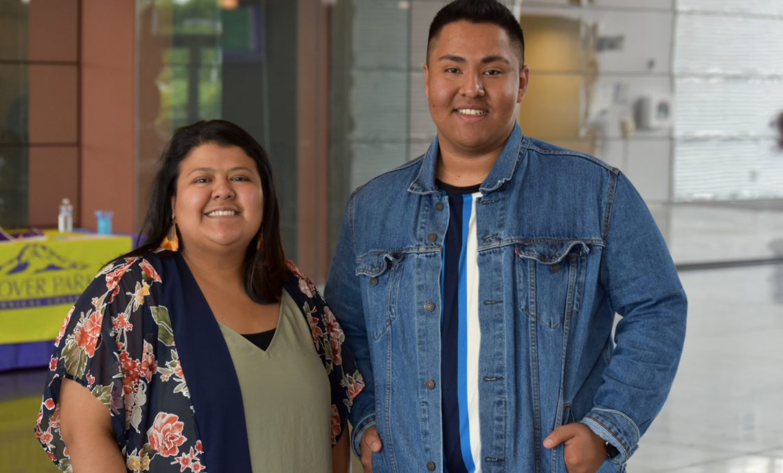 Sandy Mondragon and student speaker, Salvador Clark-Moran.